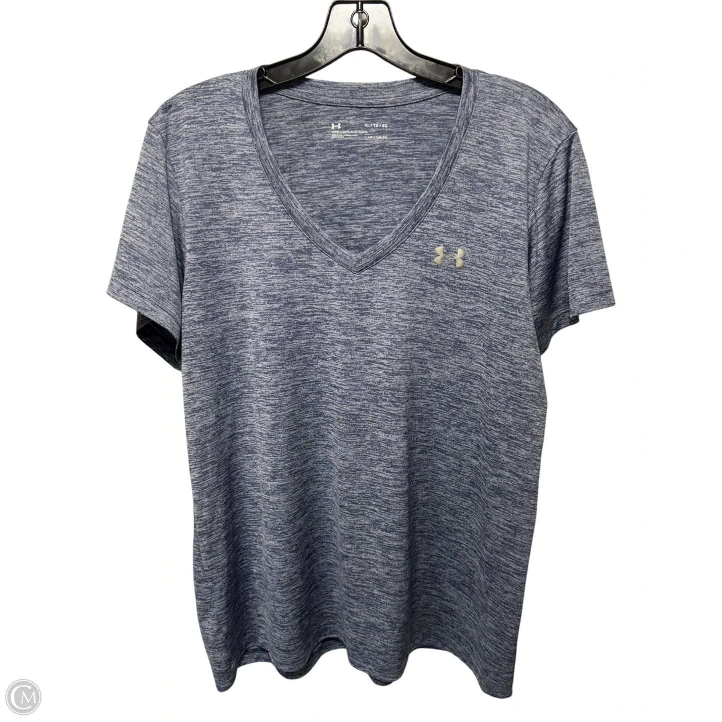 Athletic Top Short Sleeve By Under Armour In Blue, Size: Xl
