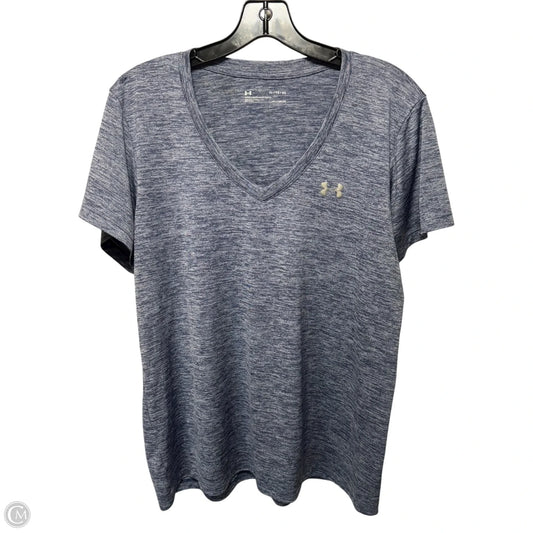 Athletic Top Short Sleeve By Under Armour In Blue, Size: Xl