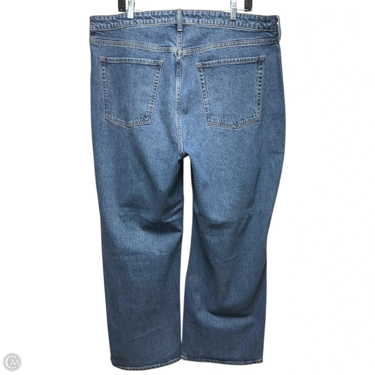 Extra High-Rise Curvy Sky-Hi Wide Leg Jeans By Old Navy In Blue Denim, Size: 18
