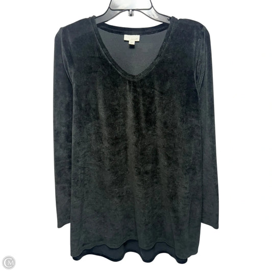 Top Long Sleeve By Pure Jill In Black, Size: M