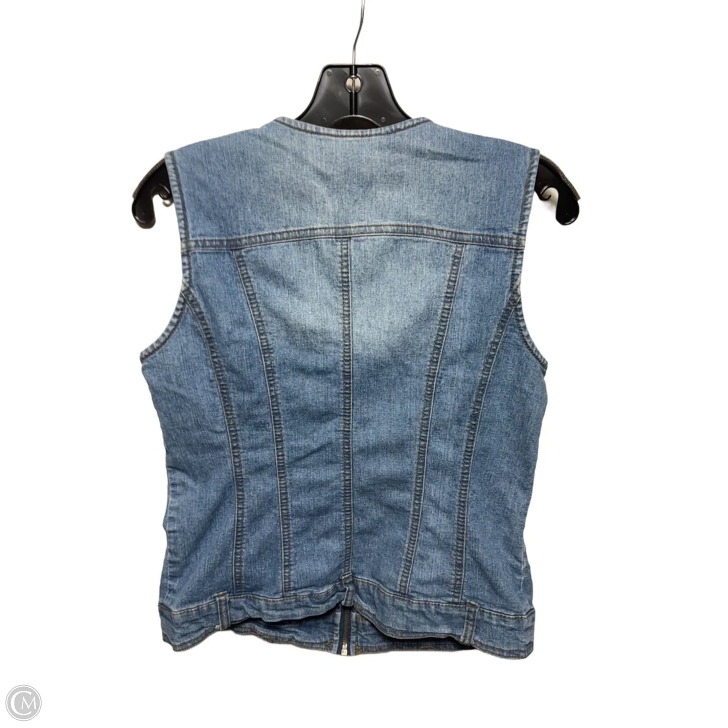Denim Vest By Baccini In Blue Denim, Size: S