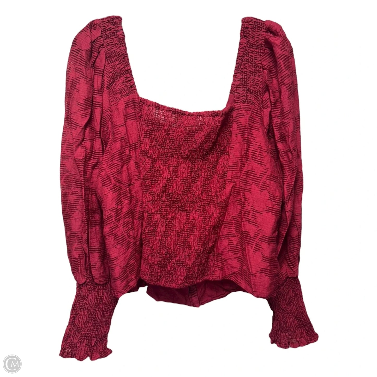 Top Long Sleeve By Anthropologie In Red, Size: Xl