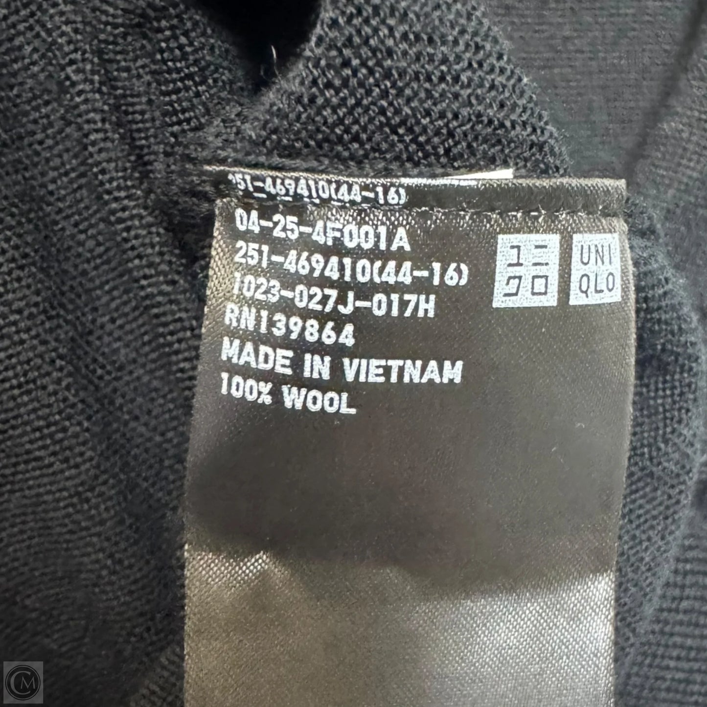 Wool Sweater By Uniqlo In Black, Size: M