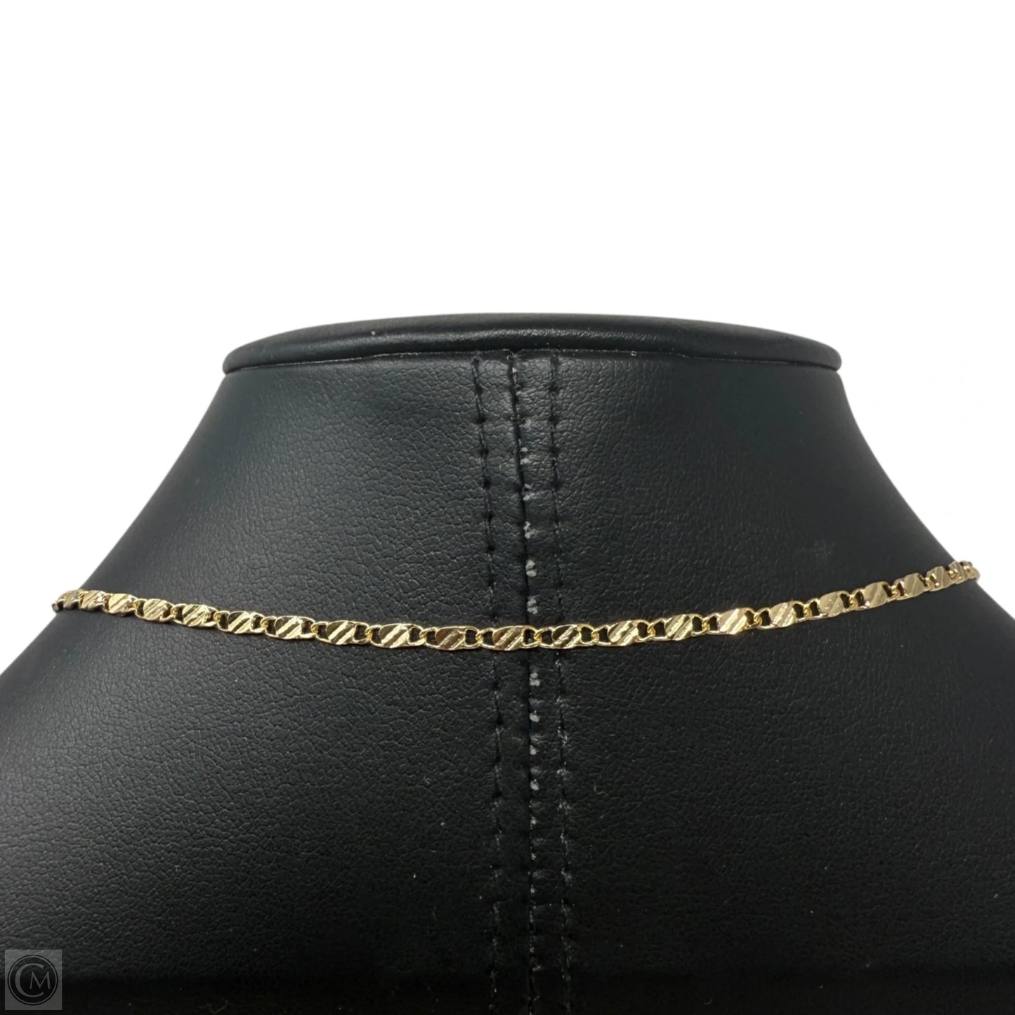 LoveBound Black Stone Heart & Gold Tone Chain Necklace