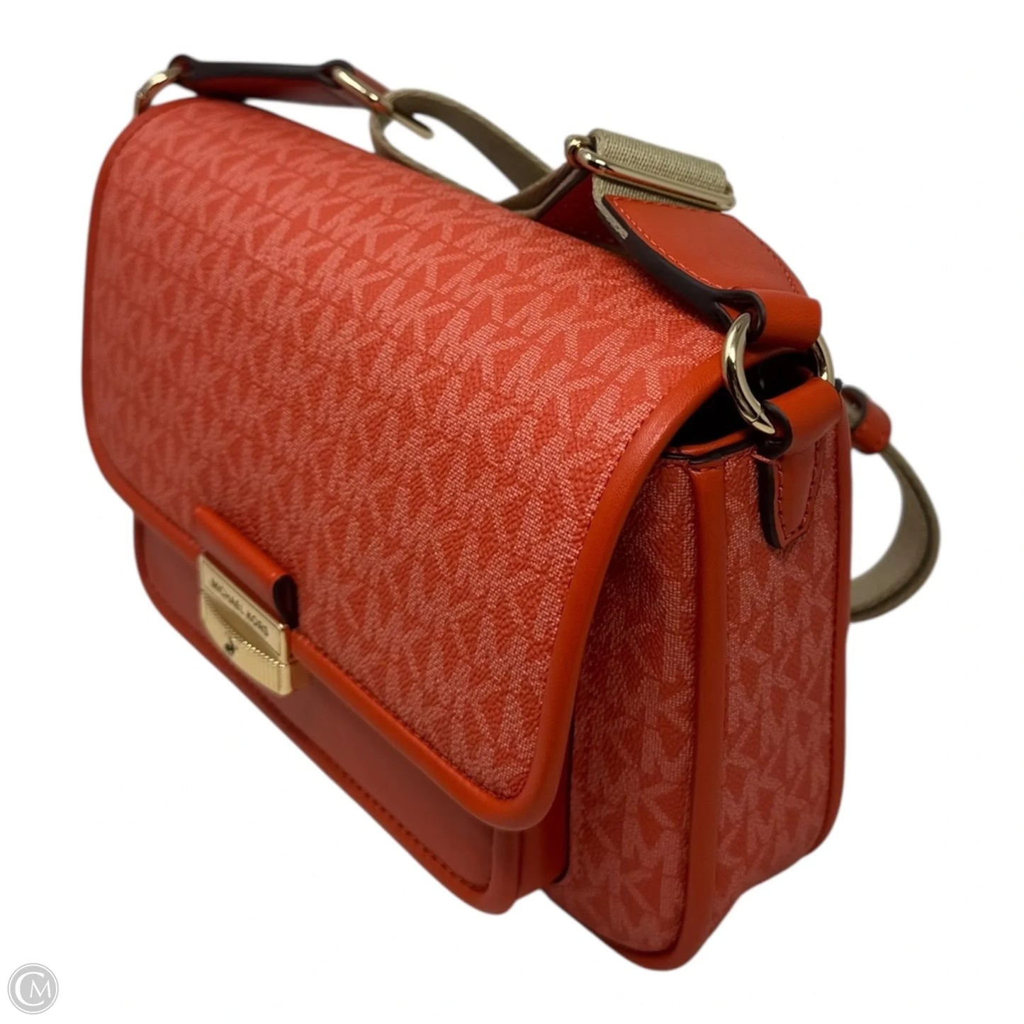 Bradshaw Leather Messenger Designer By Michael Kors, Size: Small
