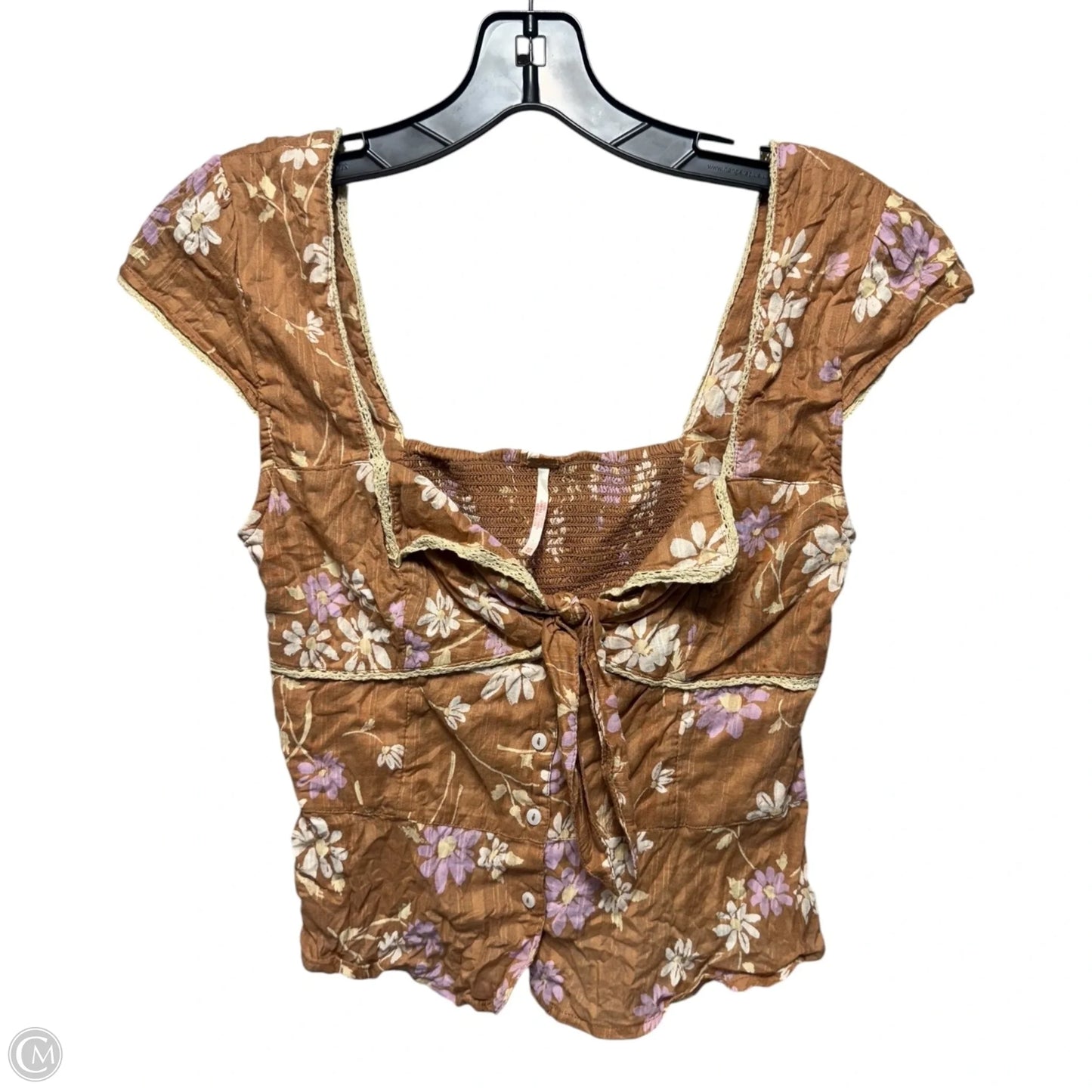 Top Sleeveless By Free People In Floral Print, Size: Xs
