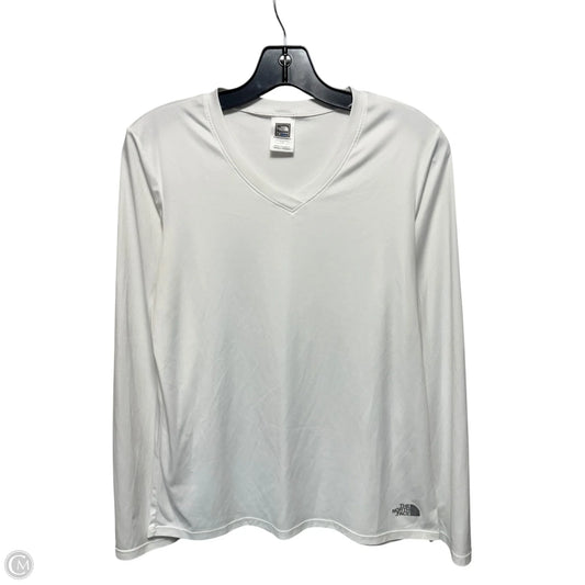 Athletic Top Long Sleeve Crewneck By The North Face In White, Size: L
