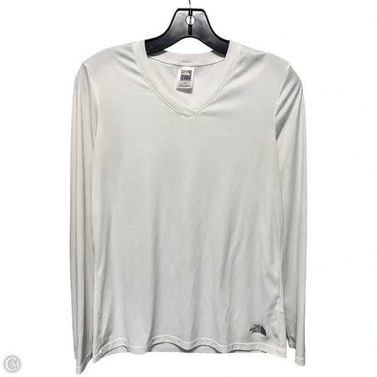 Athletic Top Long Sleeve Crewneck By The North Face In White, Size: L
