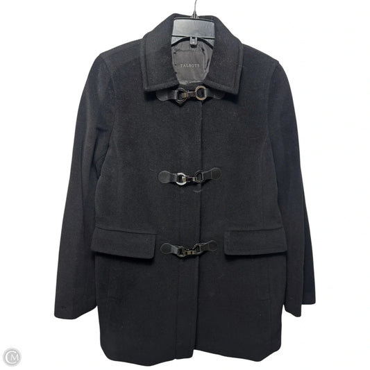 Wool Blend Coat By Talbots In Black, Size: 8