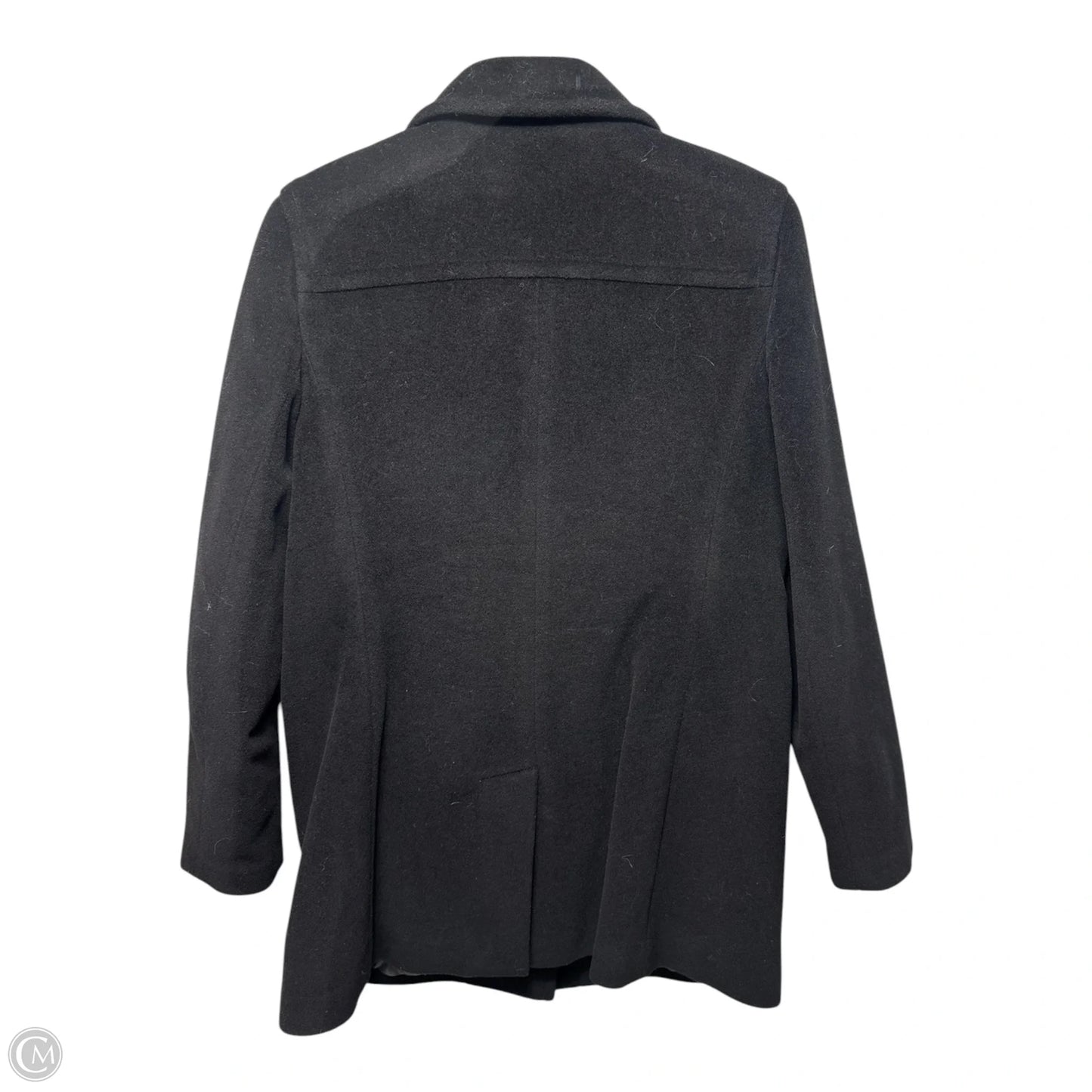 Wool Blend Coat By Talbots In Black, Size: 8