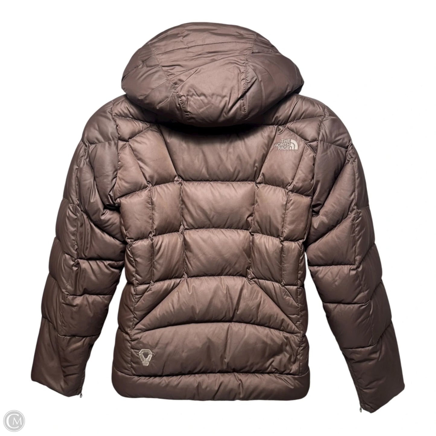 Goose Down Hooded Coat Puffer & Quilted By The North Face In Brown, Size: M