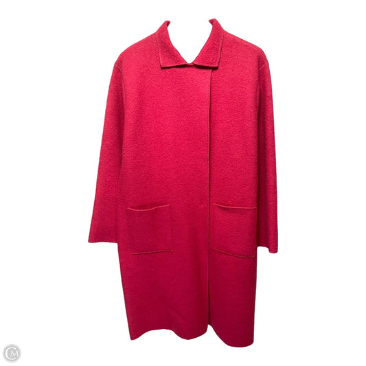 Coat Wool By Eileen Fisher In Pink, Size: LP