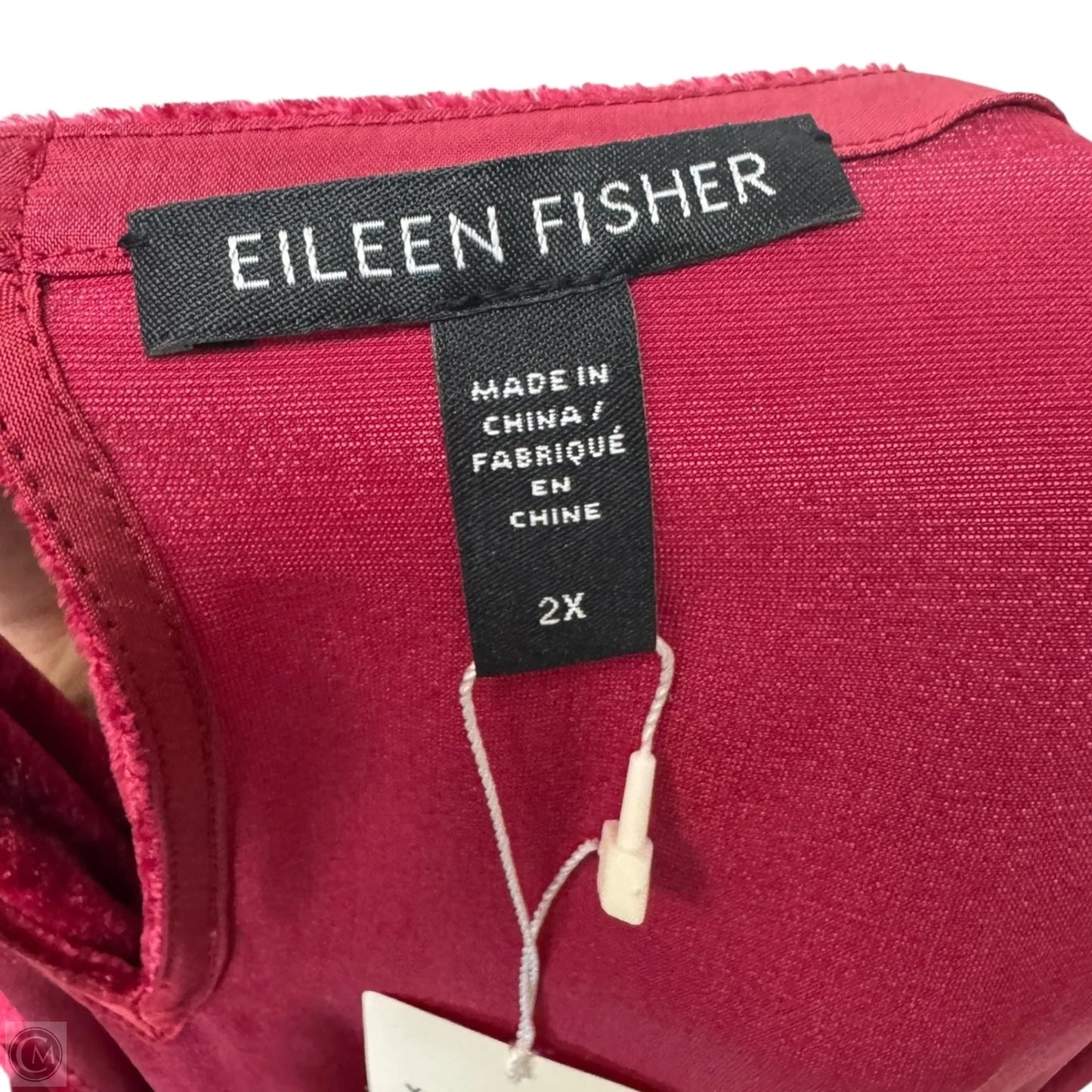 Velvet Dress Party Midi By Eileen Fisher In Red, Size: 2x