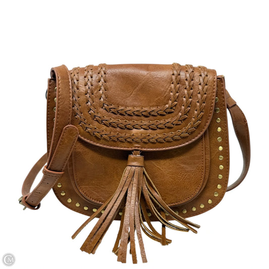 Cheyenne Western Vegan Leather Studded Fringe Saddle Bag By Antik Kraft, Size: Small