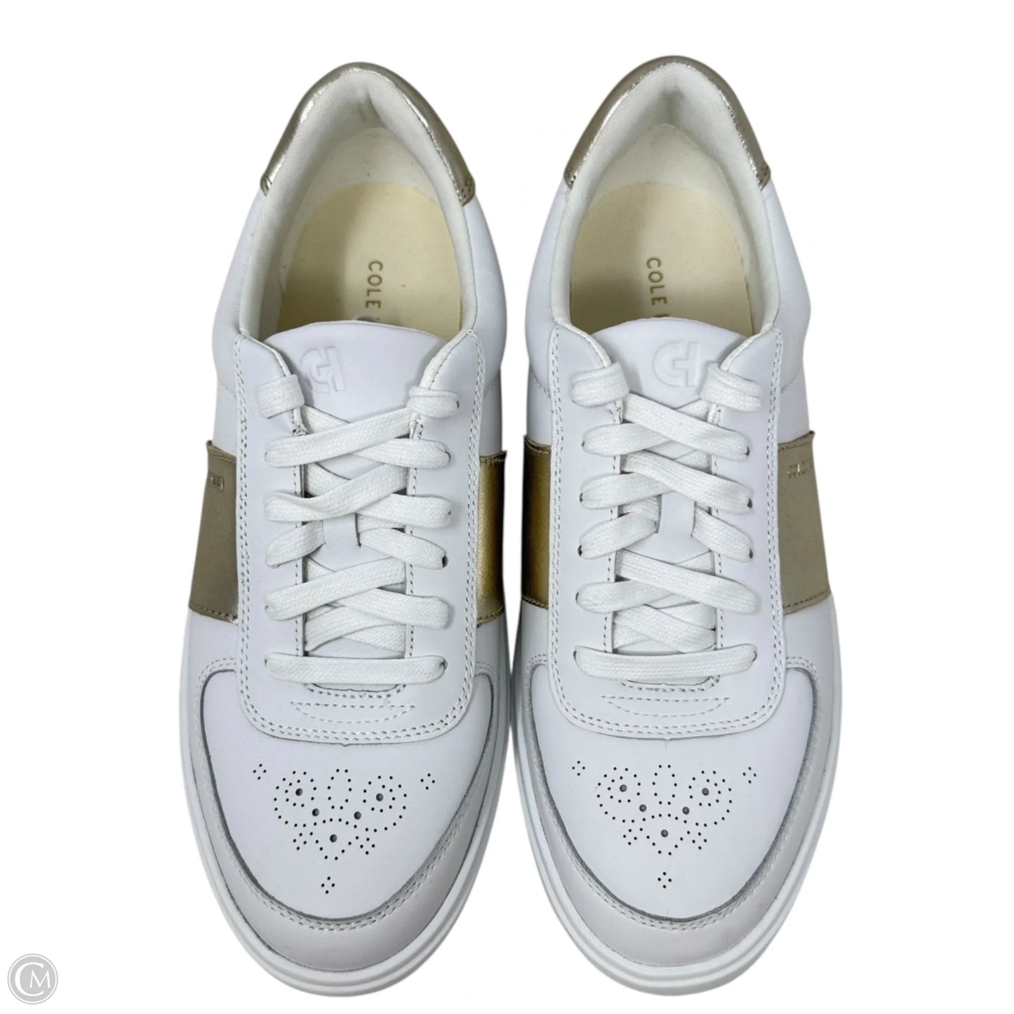 Grand Crosscourt Della Sneakers By Cole-haan In Gold & White, Size: 9.5