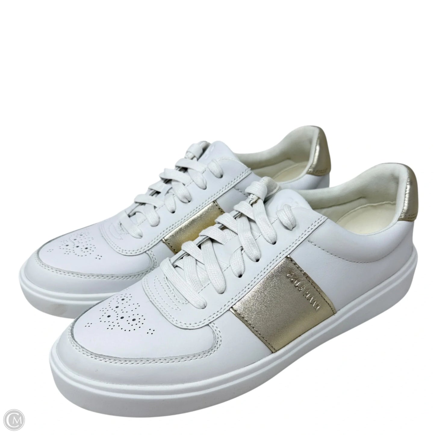 Grand Crosscourt Della Sneakers By Cole-haan In Gold & White, Size: 9.5