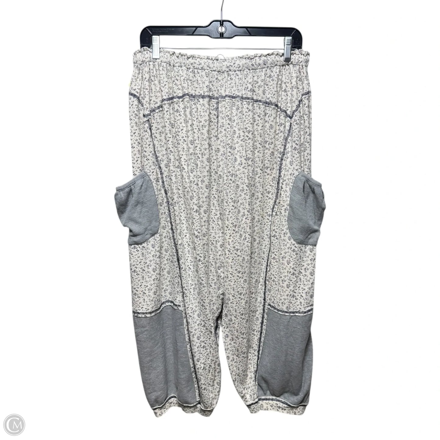 Pants Lounge By Pol In Cream & Grey, Size: S