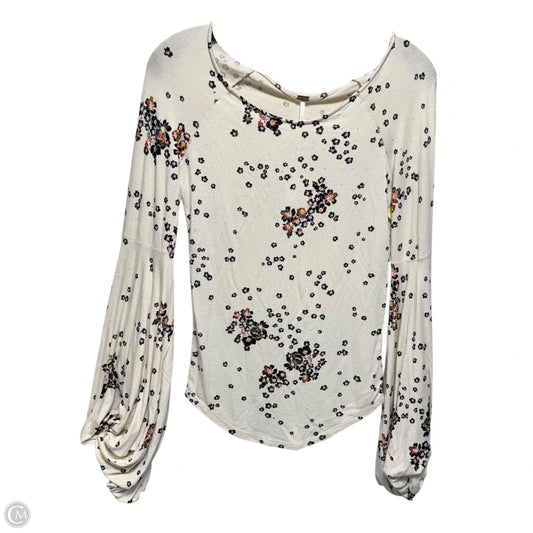 Top Long Sleeve By Free People In Floral Print, Size: M