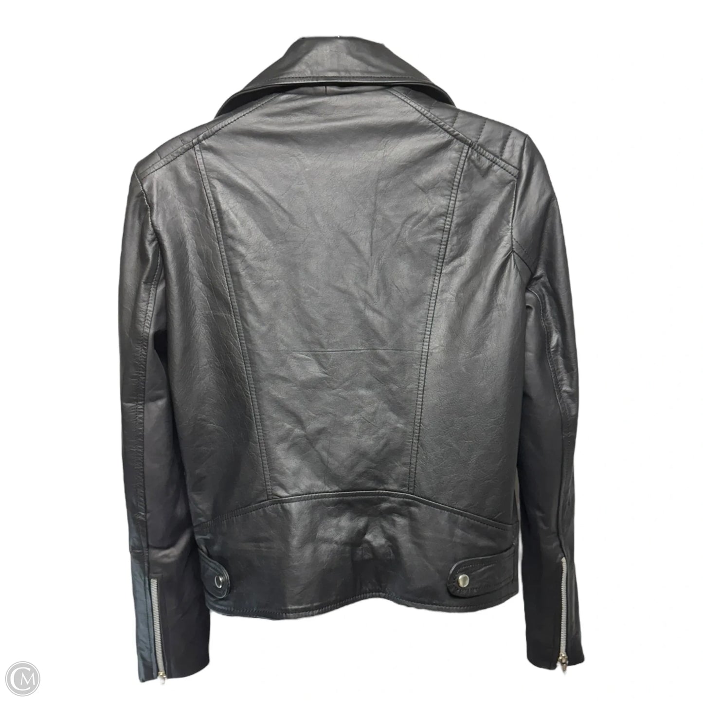 Jacket Moto Leather By Antilope In Black, Size: 2