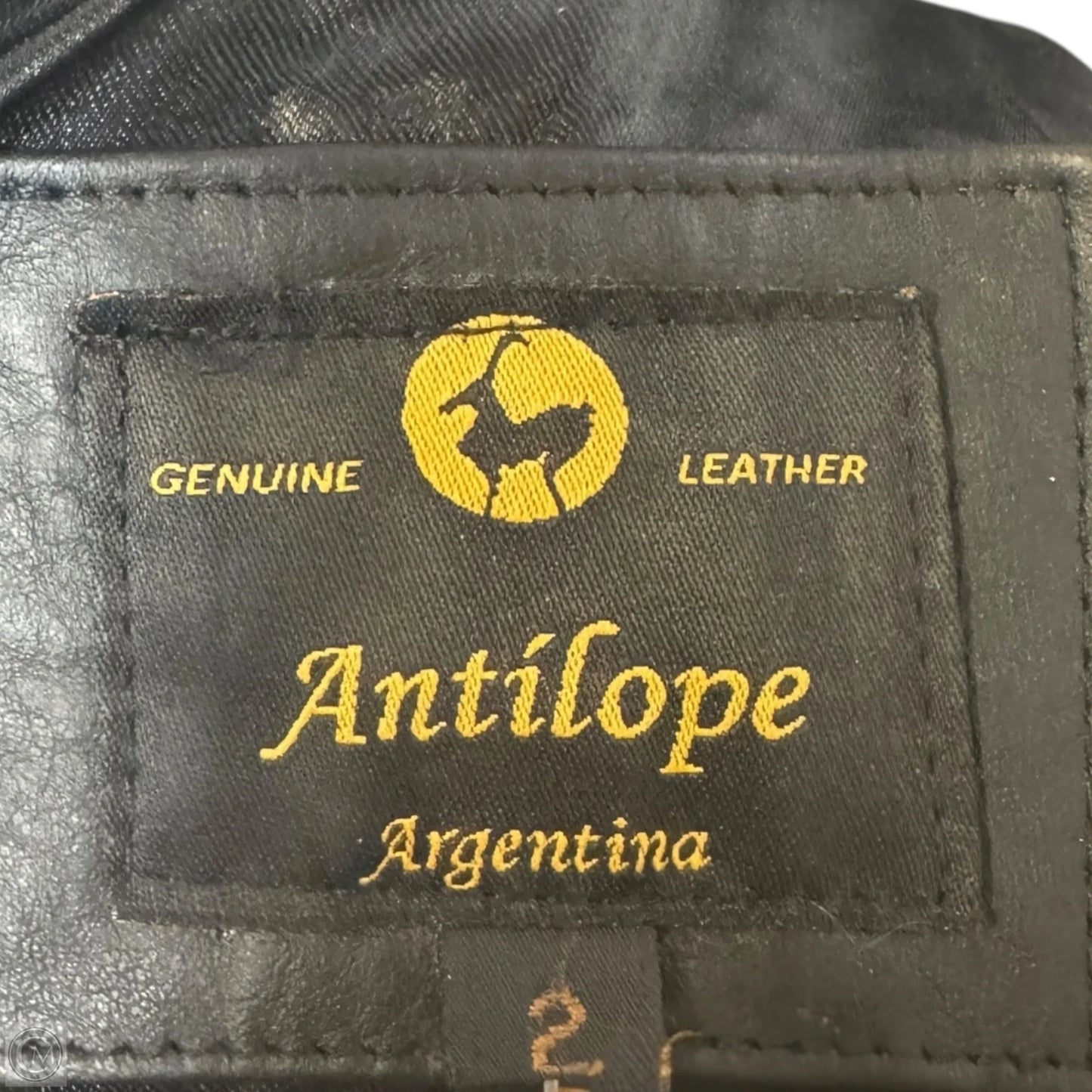 Jacket Moto Leather By Antilope In Black, Size: 2