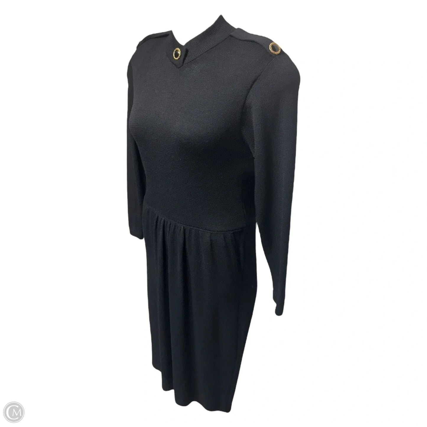Vintage Knit Dress Luxury Designer By St John Collection In Black, Size: 8