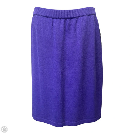 Knit Midi Skirt Luxury Designer By St John Collection In Purple, Size: 6