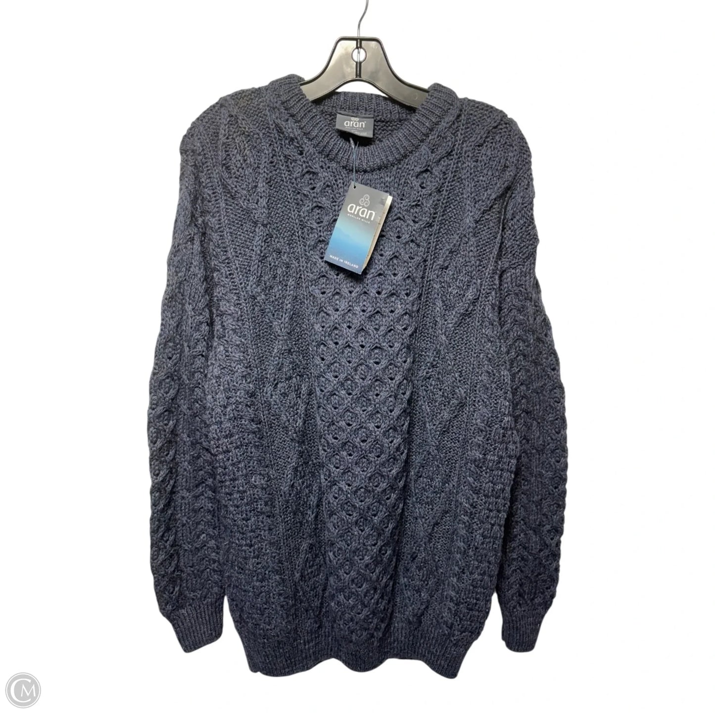 New Wool Sweater By Aran In Blue, Size: L