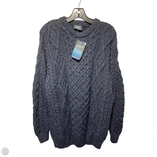 New Wool Sweater By Aran In Blue, Size: L