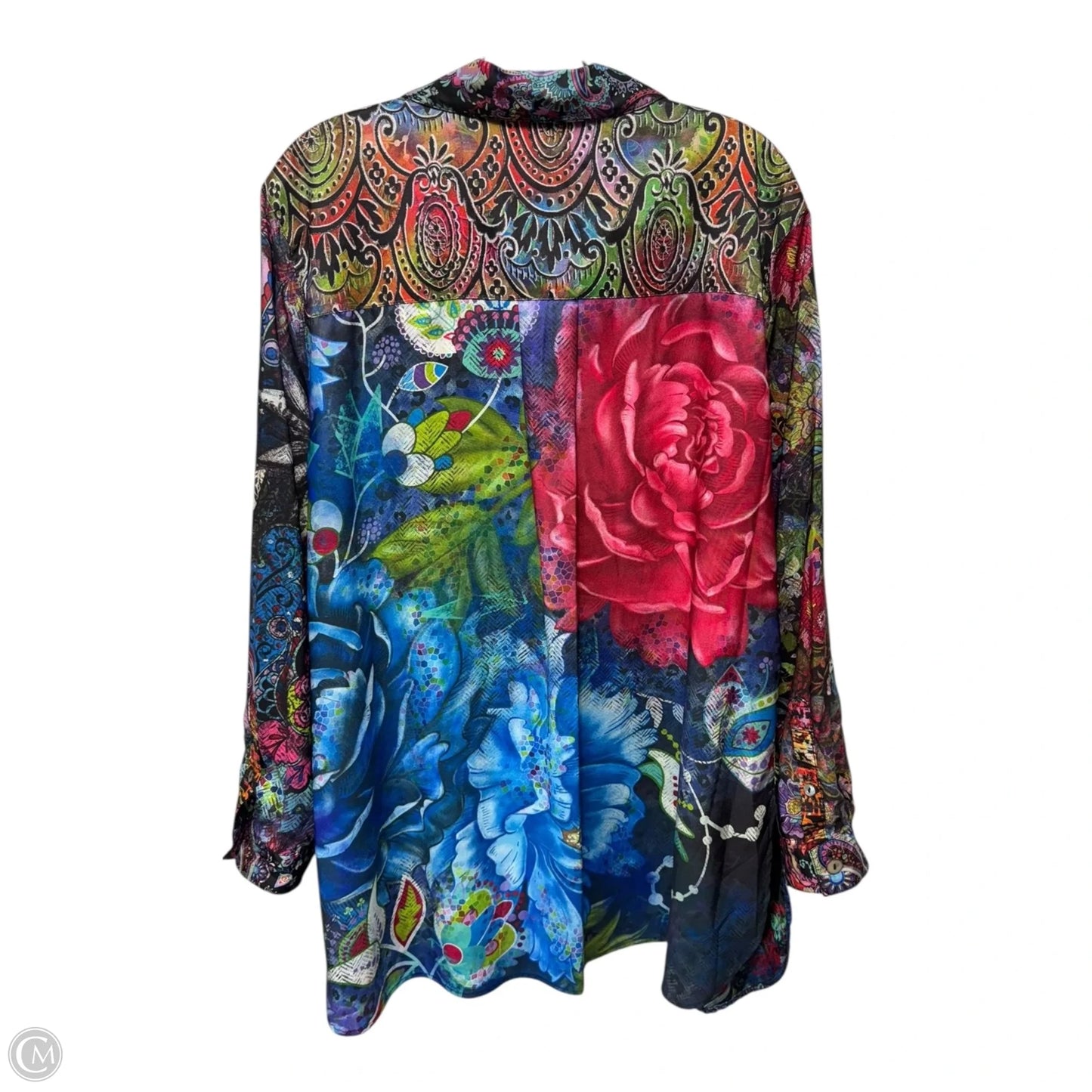 Top Long Sleeve By John Mark In Multi-colored, Size: 1x