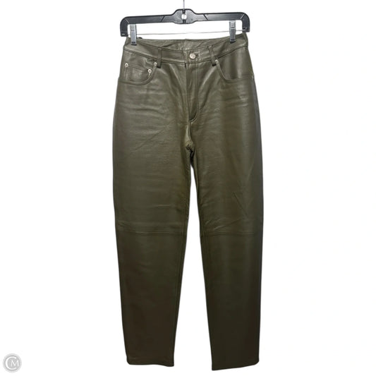 Vintage Pants Leather By Newport News In Green, Size: 4