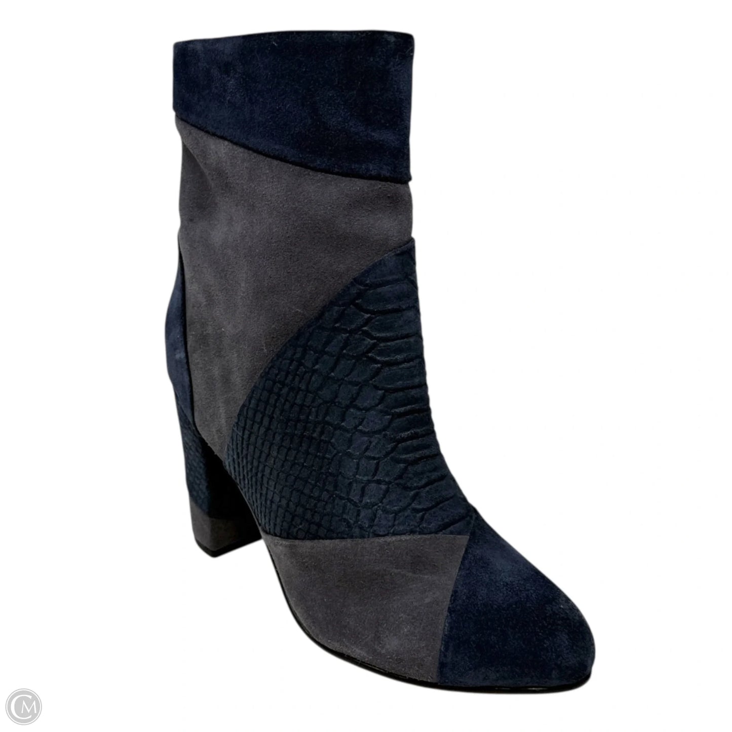 Colorblock Suede Ankle Boots By Seychelles In Blue, Size: 8.5