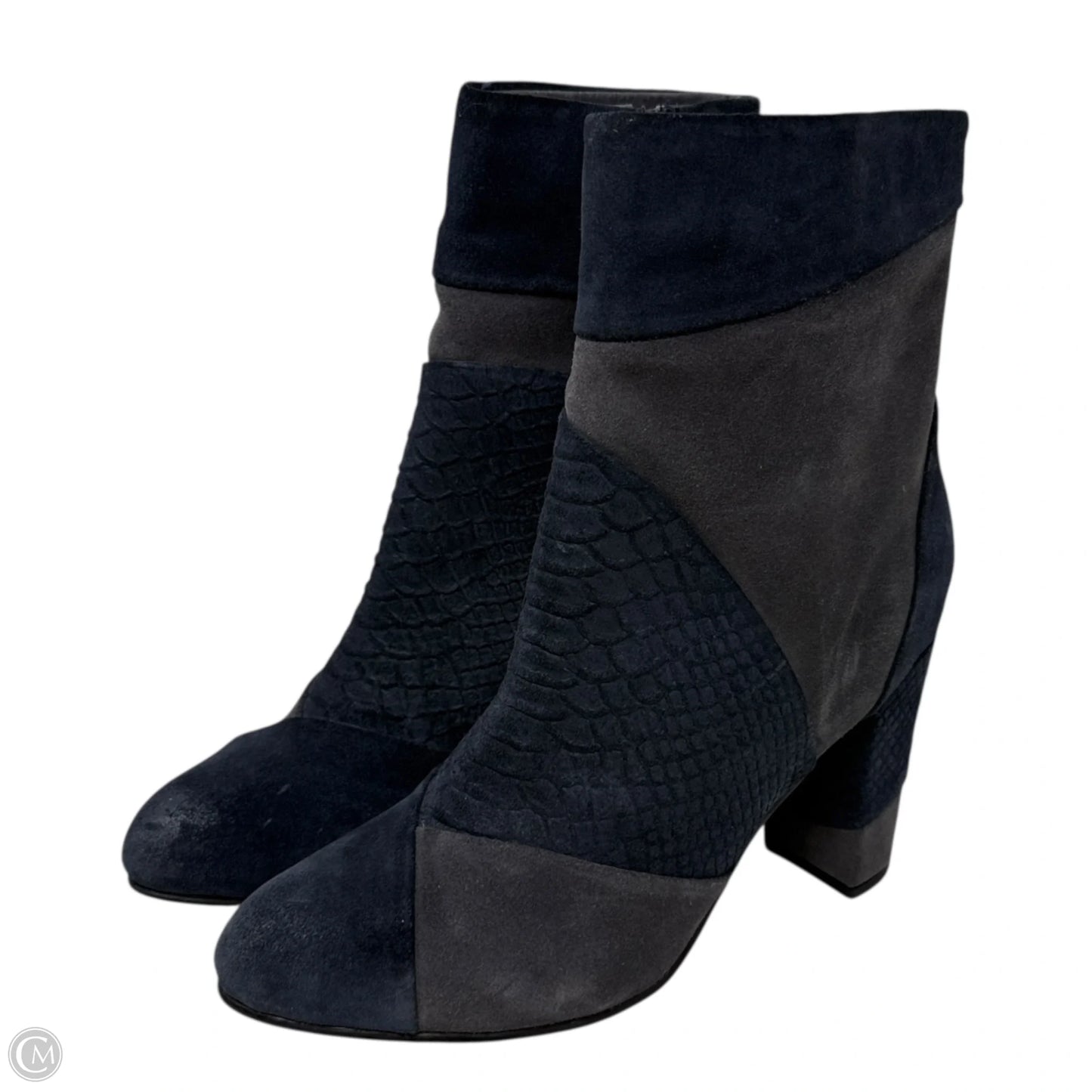 Colorblock Suede Ankle Boots By Seychelles In Blue, Size: 8.5