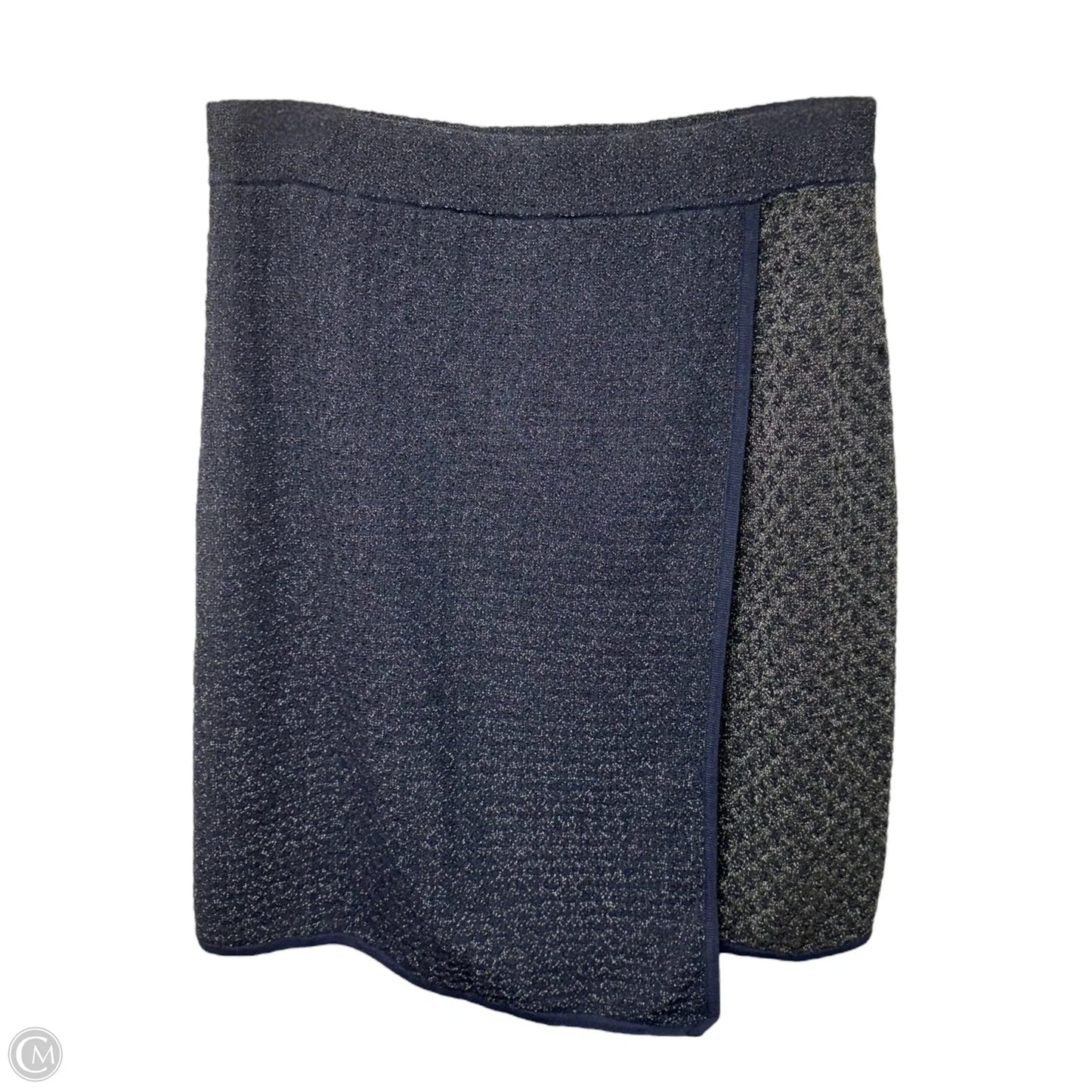 Amanda Metallic Knit Mini Skirt By Rag And Bone In Blue & Grey, Size: M