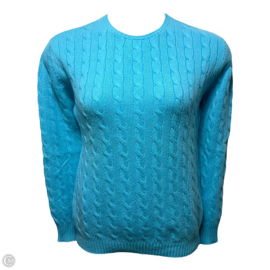 Cashmere Cable Crew Sweater By McCulley’s In Blue, Size: XL