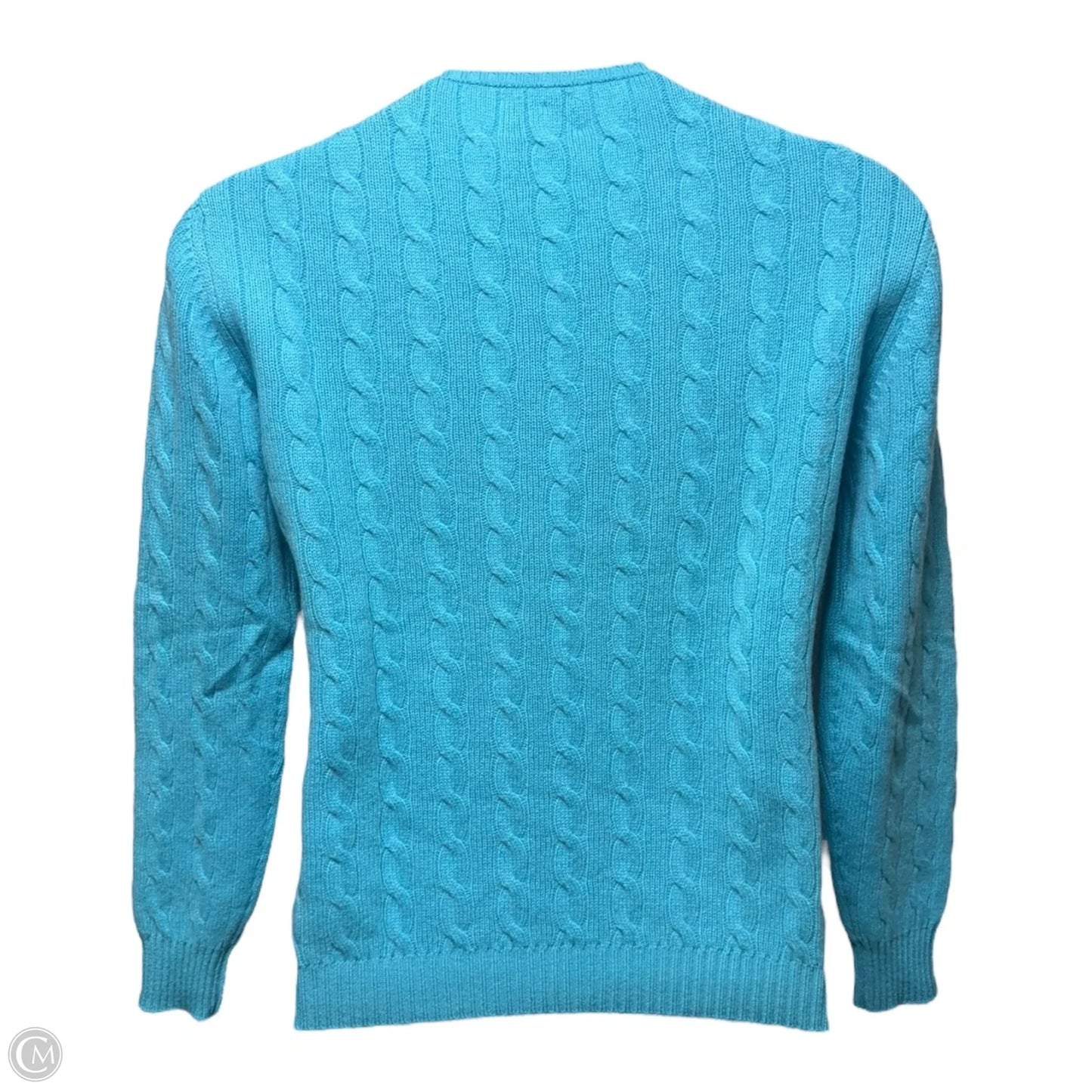 Cashmere Cable Crew Sweater By McCulley’s In Blue, Size: XL