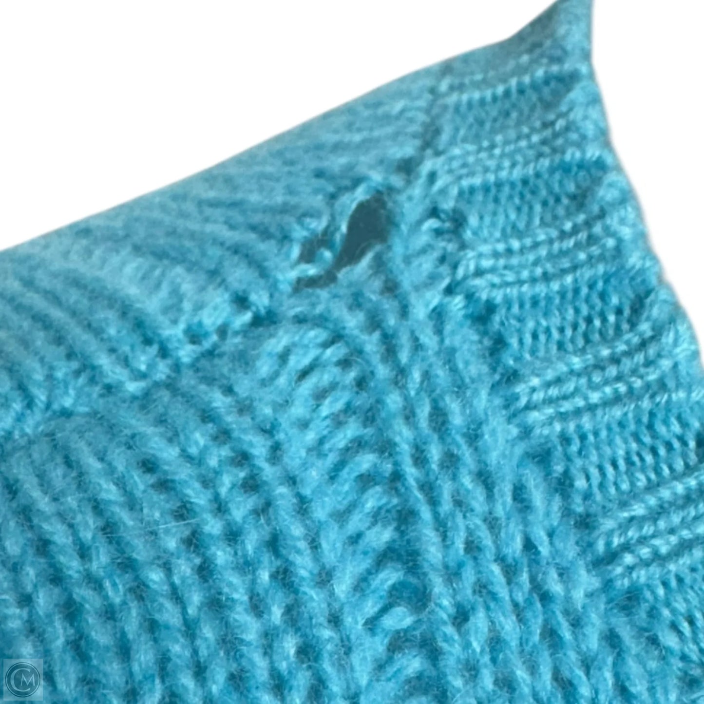 Cashmere Cable Crew Sweater By McCulley’s In Blue, Size: XL