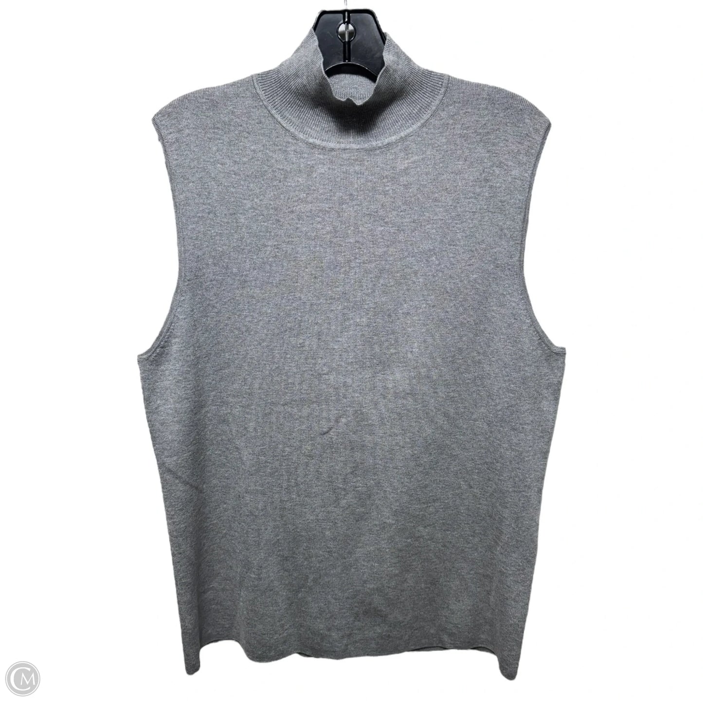 Silk Blend Top Sleeveless By Chicos In Grey, Size: L