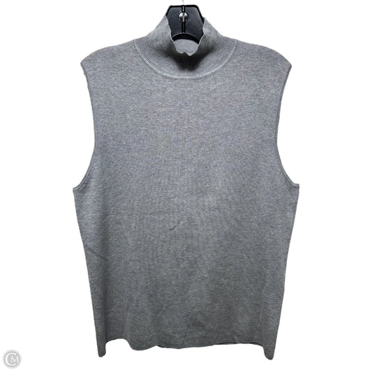 Silk Blend Top Sleeveless By Chicos In Grey, Size: L