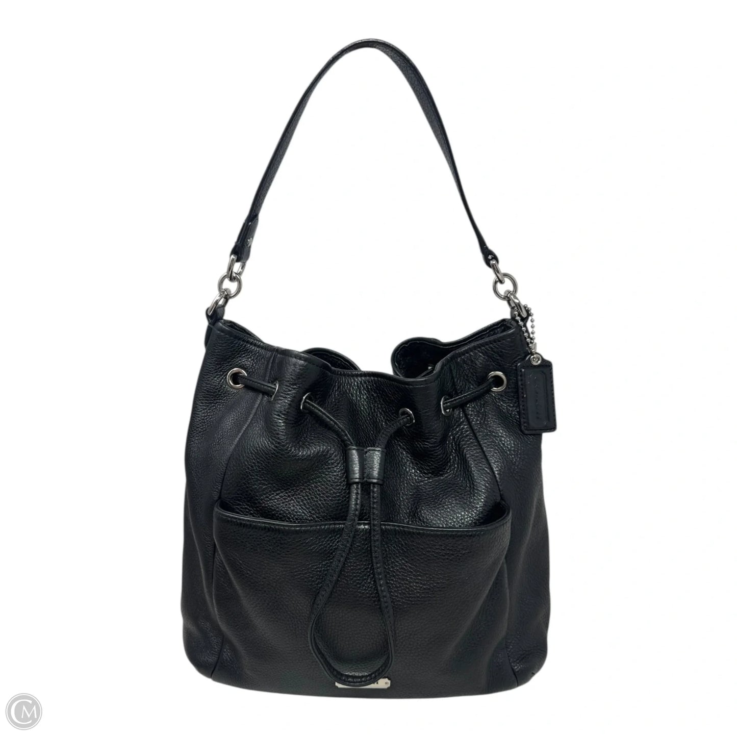 Drawstring Shoulder Handbag Designer By Coach, Size: Medium