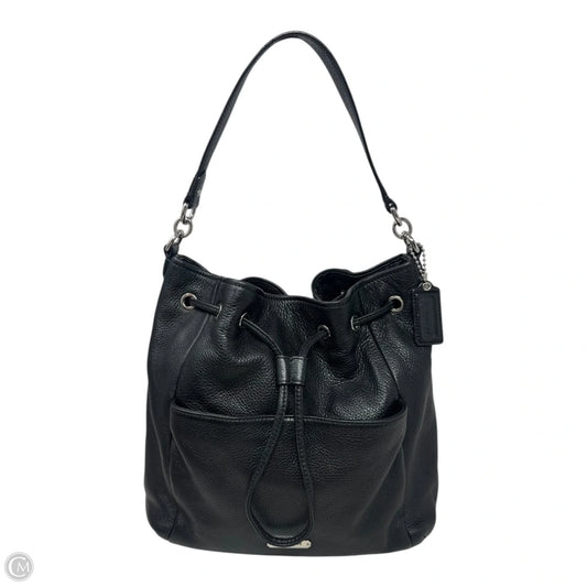 Drawstring Shoulder Handbag Designer By Coach, Size: Medium