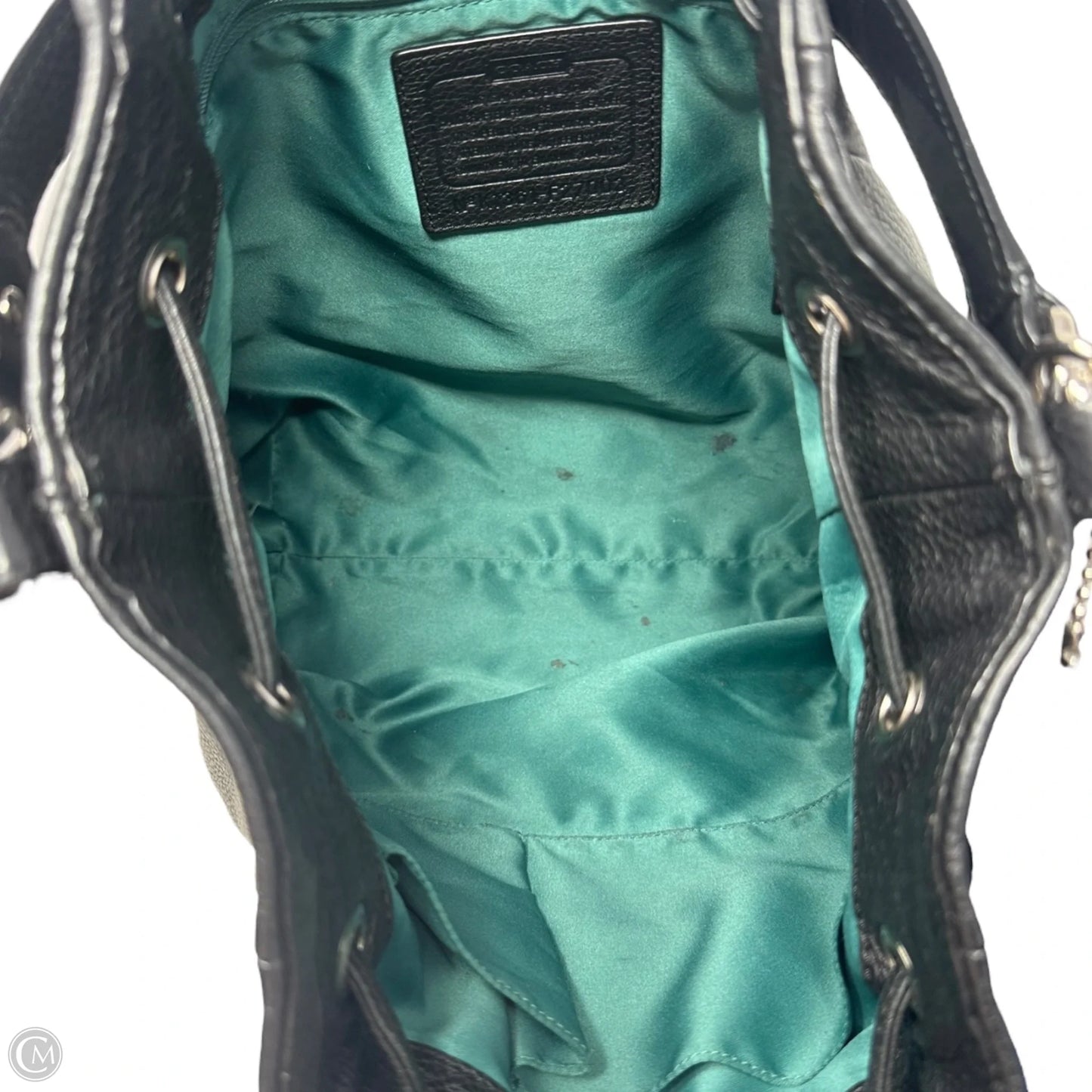 Drawstring Shoulder Handbag Designer By Coach, Size: Medium