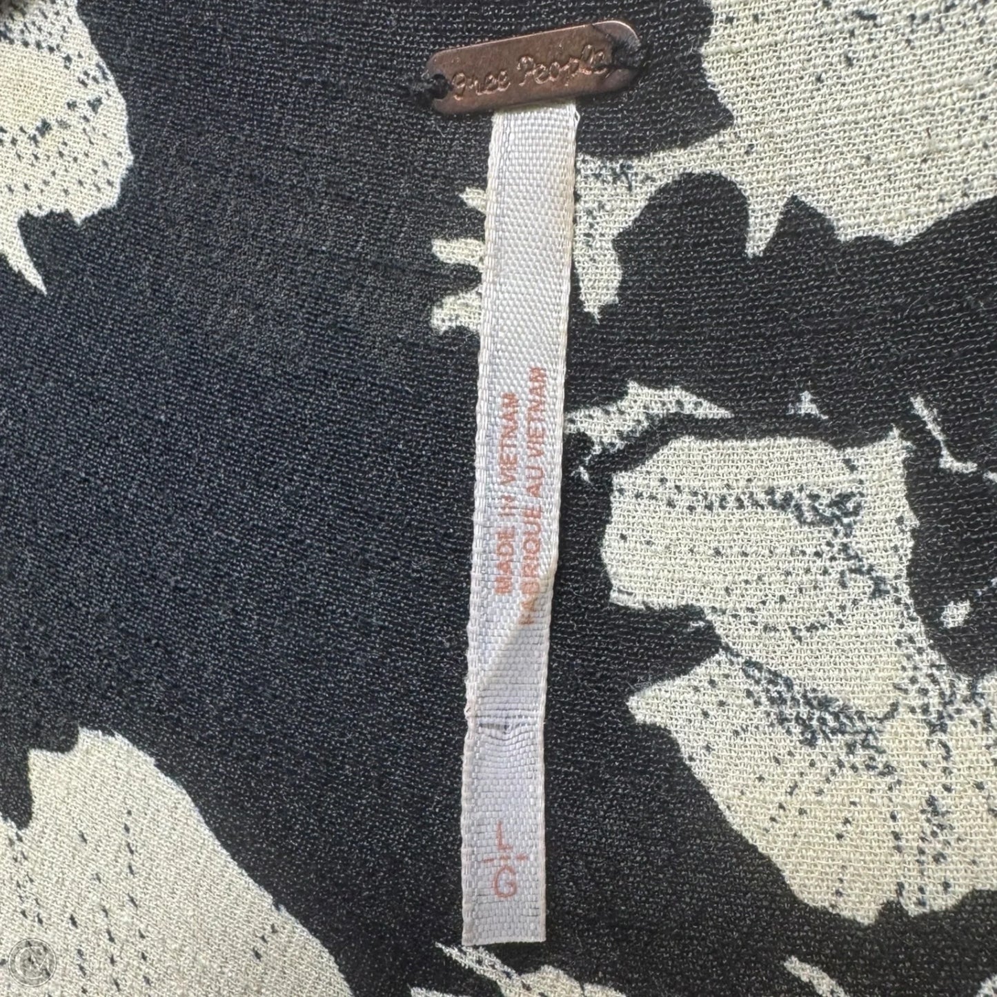 French Quarter Wrap Mini Dress By Free People In Black & Cream, Size: L