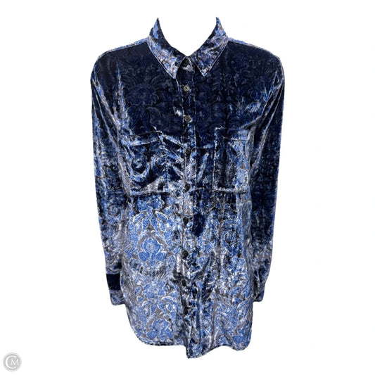 Top Long Sleeve By Pilcro In Blue, Size: Xs