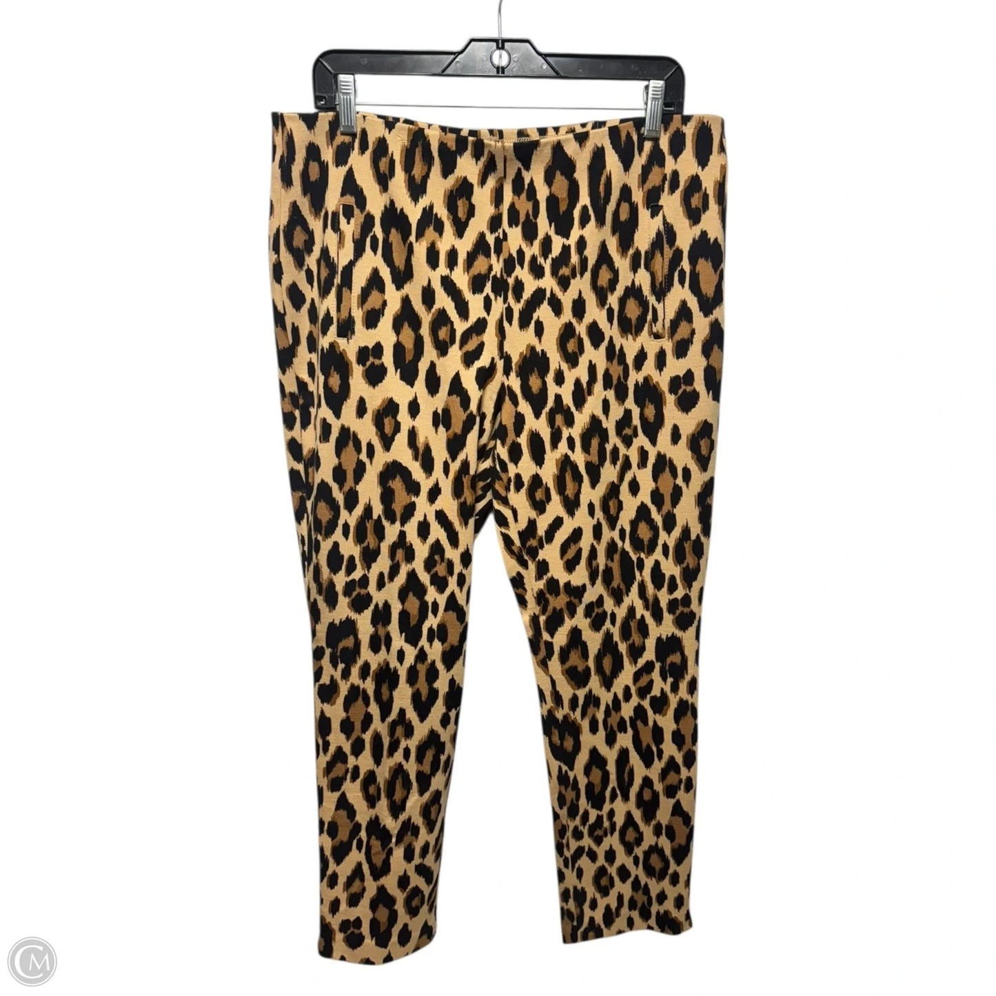 Leopard Pants By Chicos In Animal Print, Size: 12