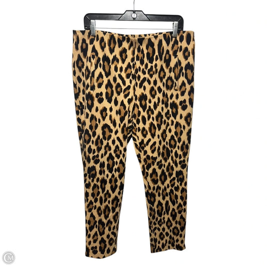 Leopard Pants By Chicos In Animal Print, Size: 12