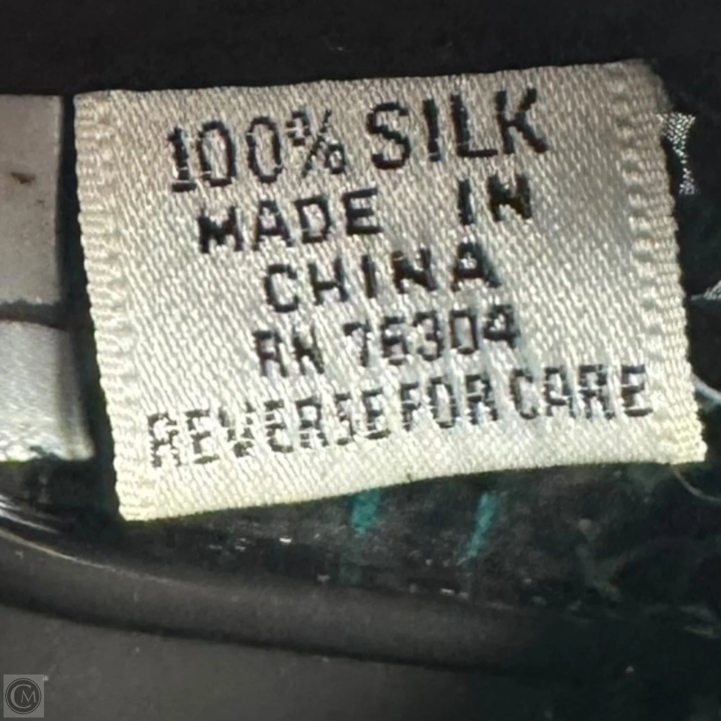 Vintage Sequin Silk Top Long Sleeve By Destinee In Green, Size: S