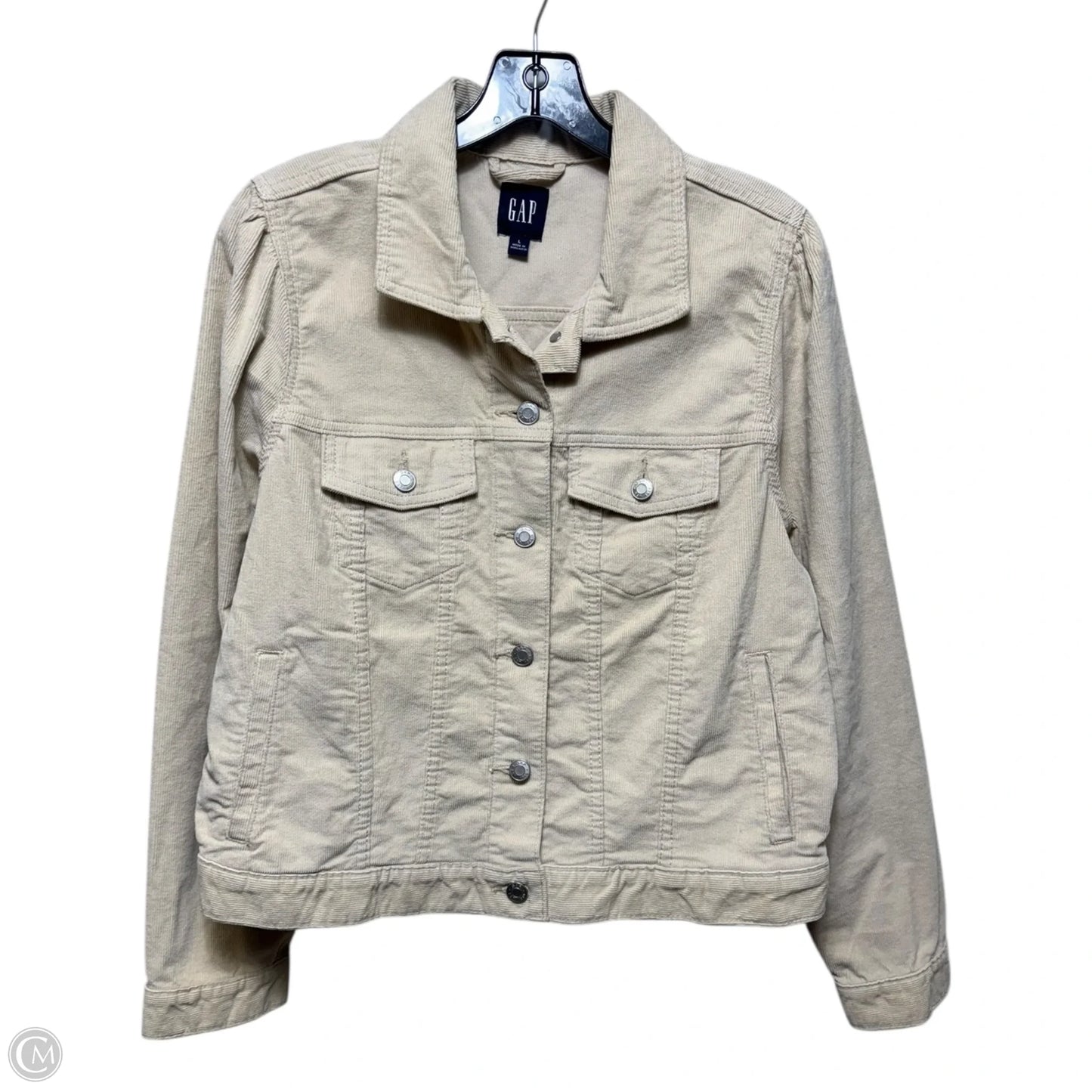 Corduroy Jacket By Gap In Cream, Size: L