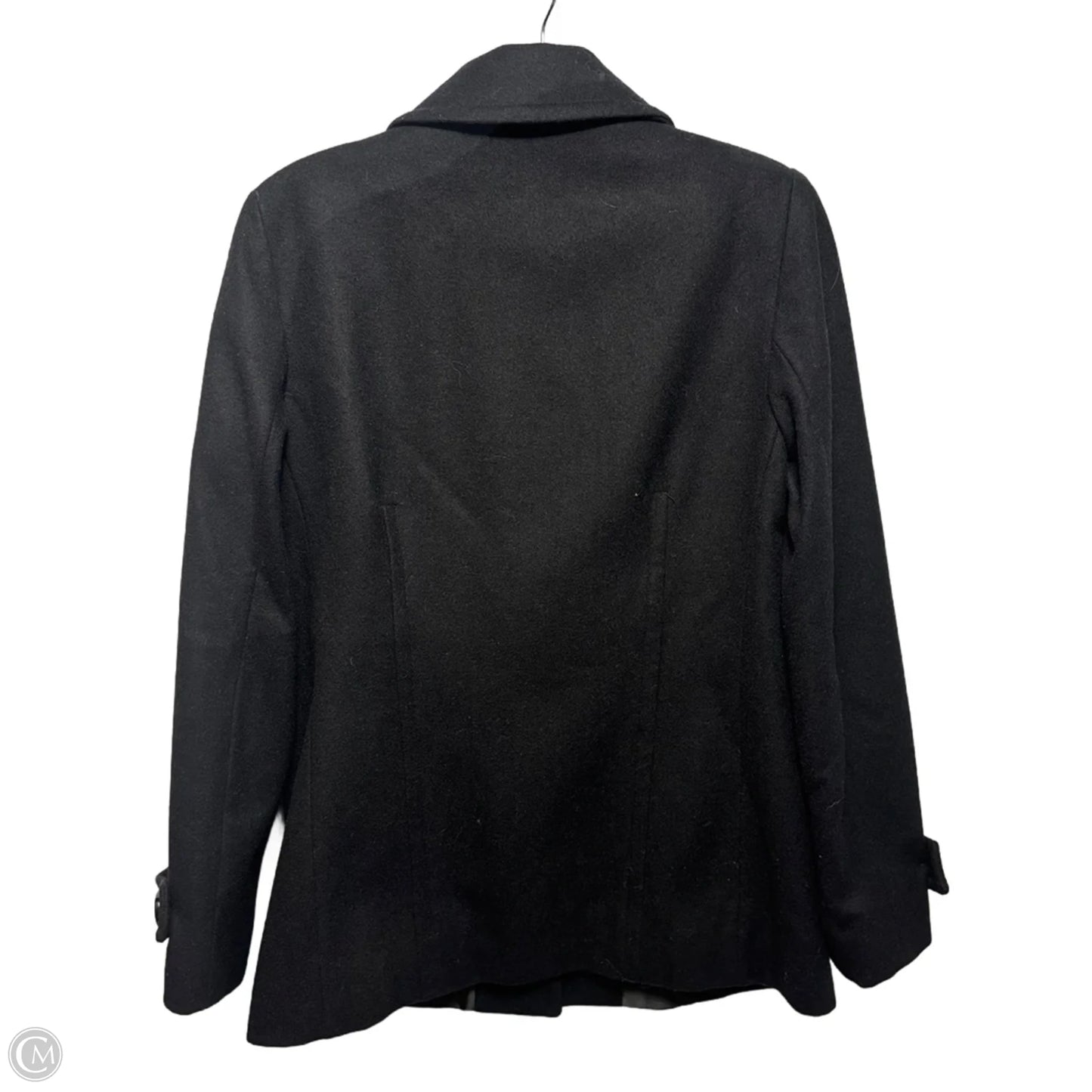 Wool Blend Coat Peacoat By Anne Klein In Black, Size: Xs