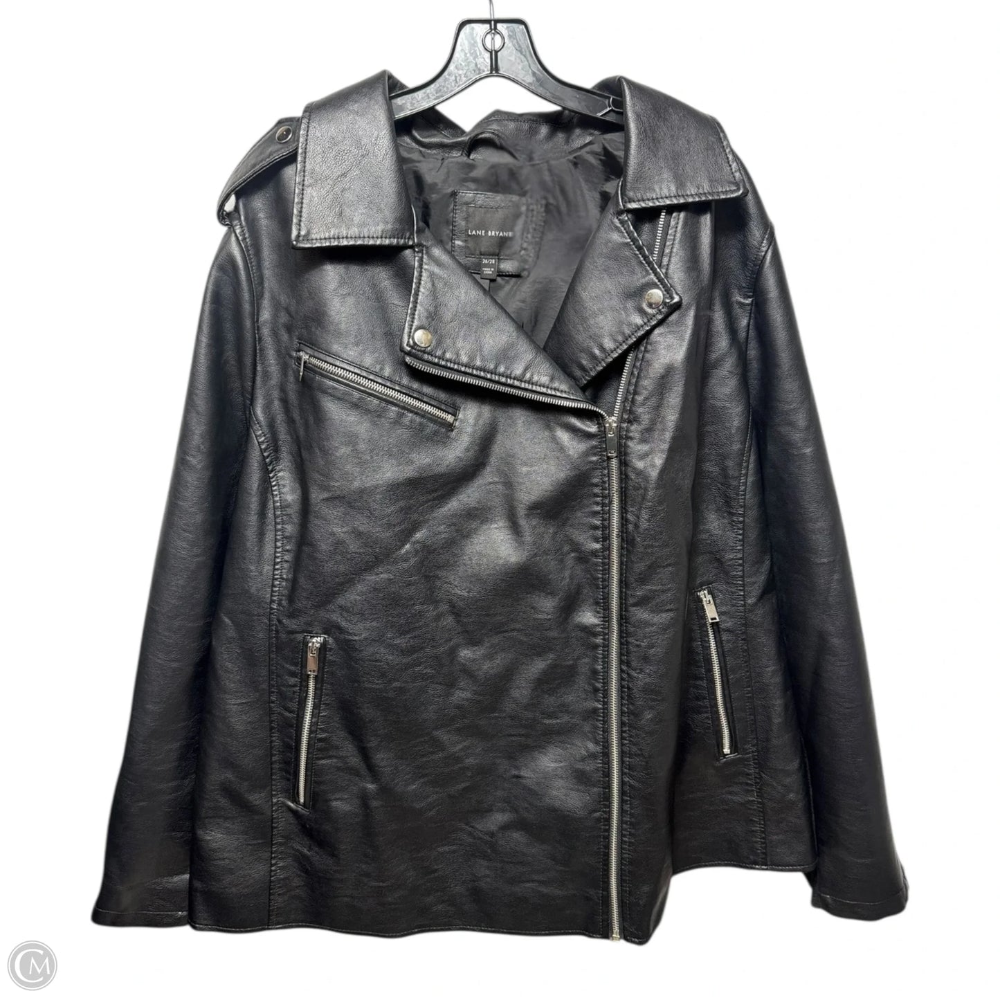 Jacket Moto By Lane Bryant In Black, Size: 3x
