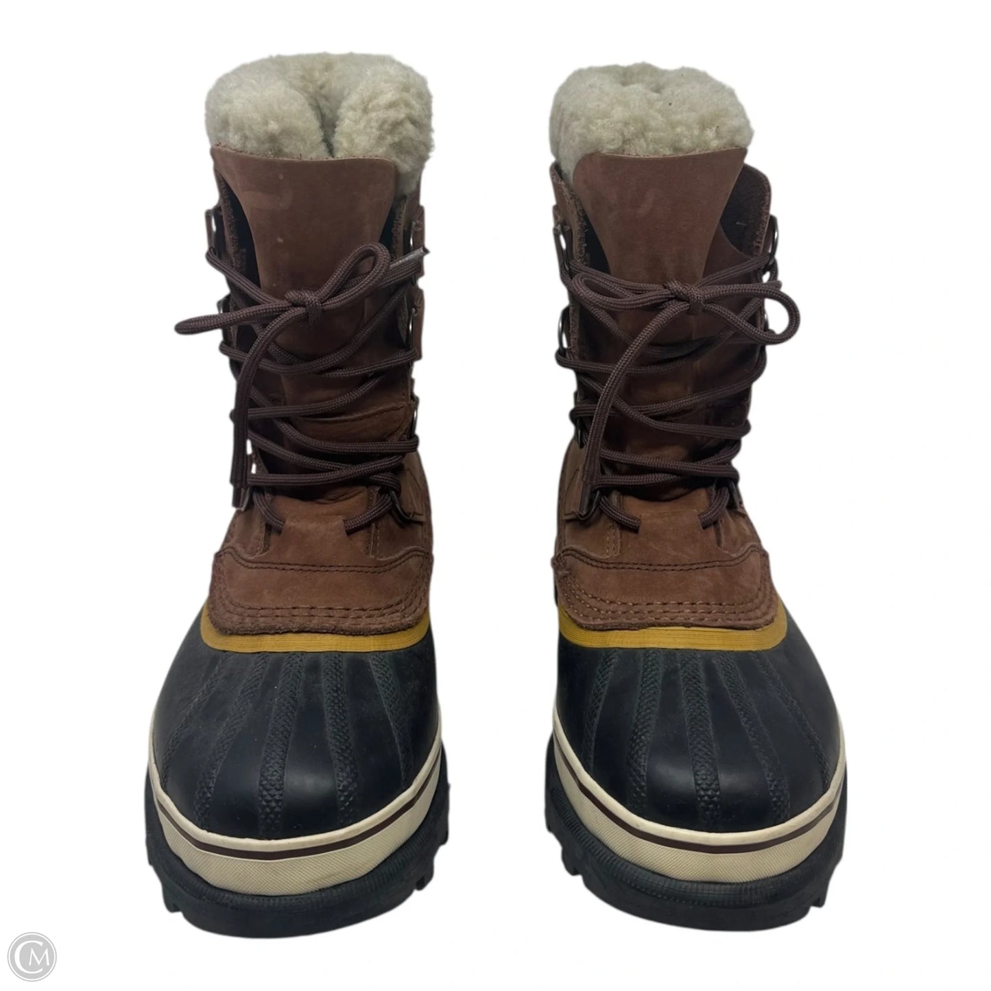 Boots Snow By Sorel In Black & Tan, Size: 6